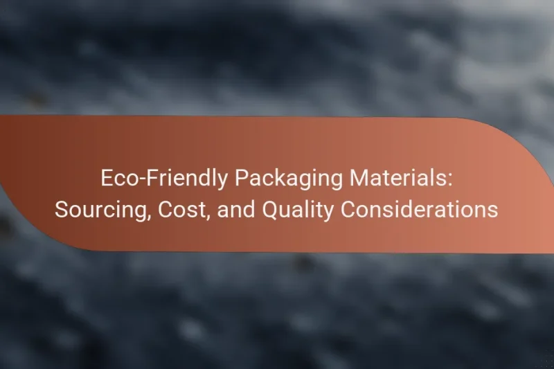 Eco-Friendly Packaging Materials: Sourcing, Cost, and Quality Considerations