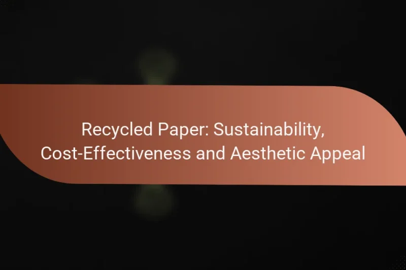 Recycled Paper: Sustainability, Cost-Effectiveness and Aesthetic Appeal