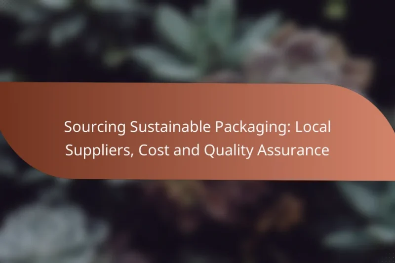 Sourcing Sustainable Packaging: Local Suppliers, Cost and Quality Assurance