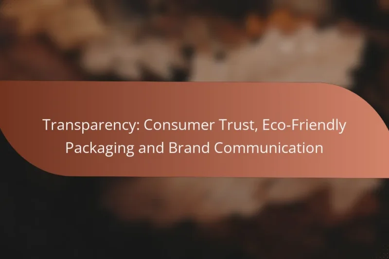 Transparency: Consumer Trust, Eco-Friendly Packaging and Brand Communication