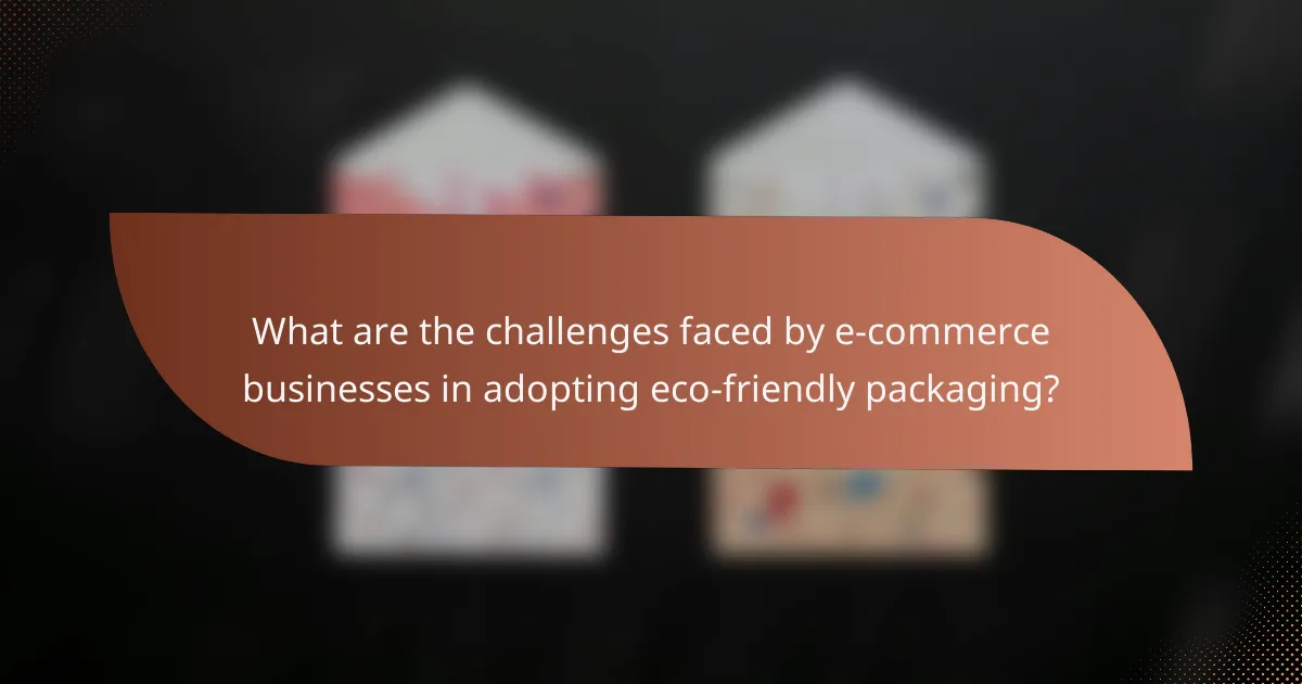 What are the challenges faced by e-commerce businesses in adopting eco-friendly packaging?