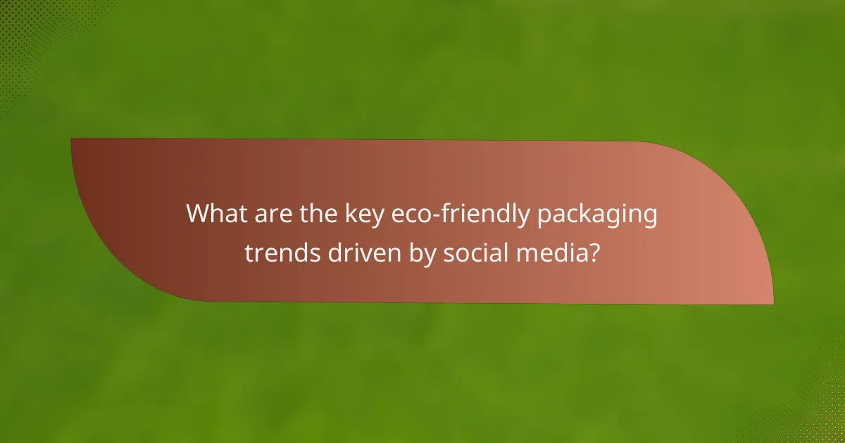 What are the key eco-friendly packaging trends driven by social media?